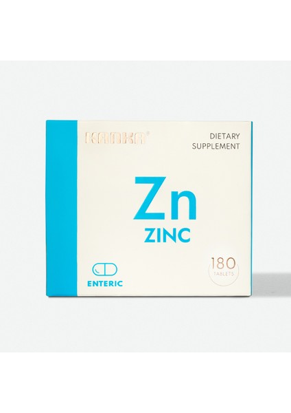 Zinc - Çinko Pikolinat İçeren Takviye 180 Enterik Tablet (6 Aylık Kullanım)