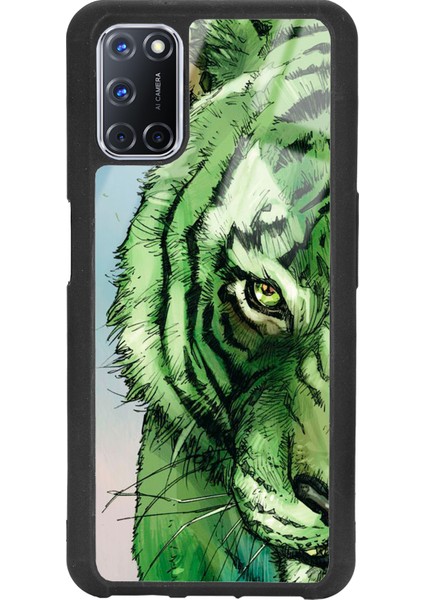 Oppo A72 Green Kaplan Tasarımlı Glossy Telefon Kılıfı
