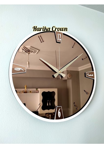 Gerçek Aynalı Dekoratif Duvar Saati (40- 50 Cm)