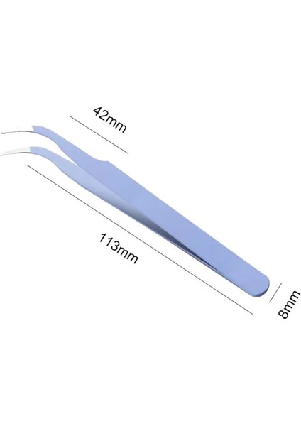 Mor Renk Ipek Kirpik Cımbızı Metal Ince Uçlu Hassas Ipek Kirpik Cımbızı Takma Lift Kirpik Xlc503