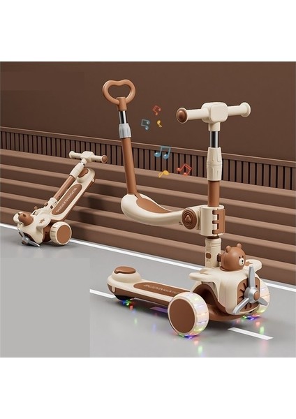 Xiusanping Çocuk Scooter 1-6 Yaş Erkek ve Kız Scooter Katlanır Scooter (Yurt Dışından)