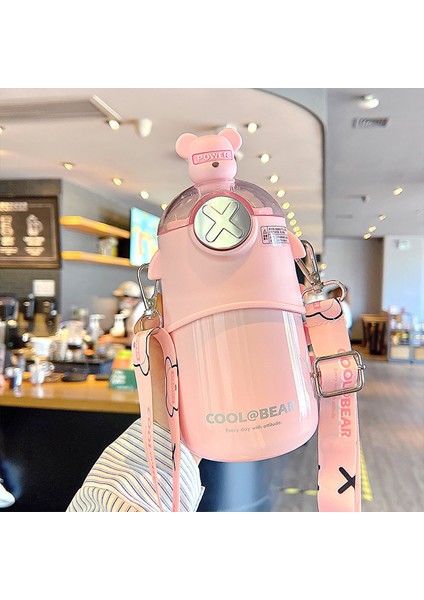 Oalyip 316 Paslanmaz Çelik Çocuk Suluk 480ML - Pembe (Yurt Dışından)