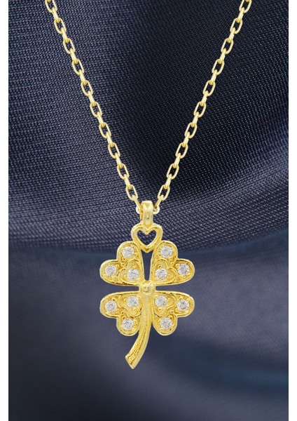 925 Ayar Gümüş Yonca Kolye