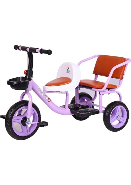 Çocuk Üç Tekerlekli Bisiklet Çift Pedallı Bisiklet Ikiz Bebek Bebek Bisikleti Insanları Taşıyabilir (Yurt Dışından)