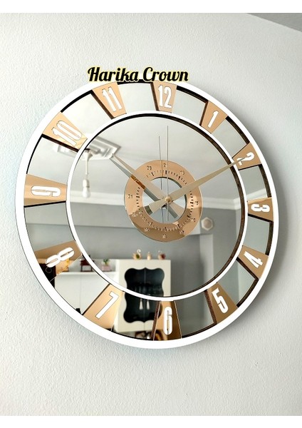 Gerçek Aynalı Dekoratif Duvar Saati (40- 50 Cm)
