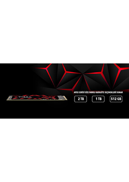 Apex 512GB Gen4 M2 Nvme Pcıe G4X4 7200-4300MB/S THL-M2PCIE-APXG4X4/512G