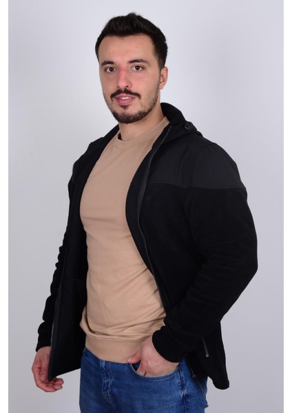 23KCEEO05105 Siyah Önü Fermuarlı Erkek Polar fiyatları