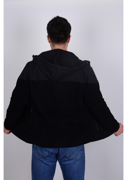 23KCEEO05105 Siyah Önü Fermuarlı Erkek Polar modelleri