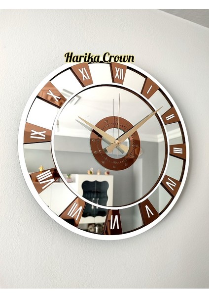 Gerçek Aynalı Dekoratif Duvar Saati (40- 50 Cm)