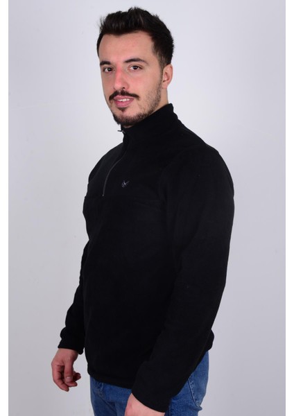5632 Siyah Önü Fermuarlı Erkek Polar Sweat fiyatları