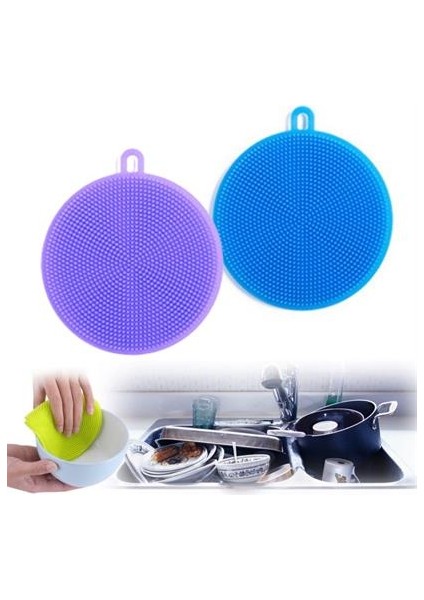 Buffer® 2'li Kir Tutmaz Tırtıklı Yüzey Bulaşık Yıkama Pedi