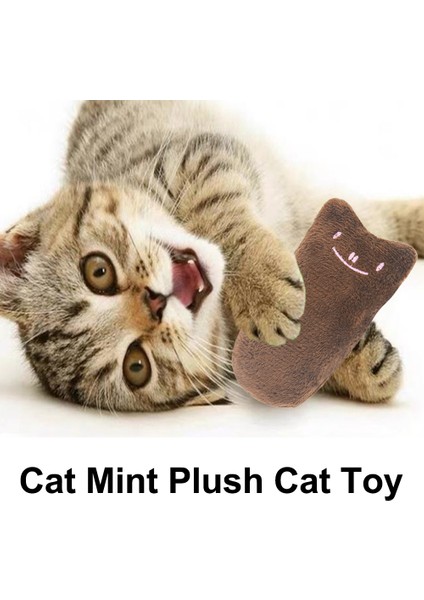 3 Adet Kedi Yüz Ifadesi Peluş Oyuncak-Kahve (Yurt Dışından)