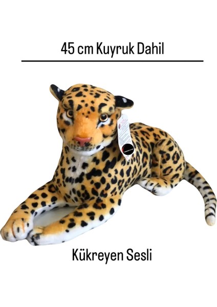 Kükreyen Sesli Peluş Kaplan Peluş Leopar