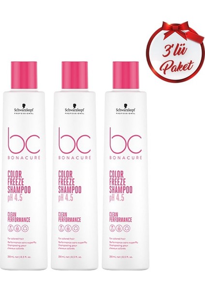 Schwarzkopf Bc Clean Renk Koruyucu Şampuan 250ml 3 Adet