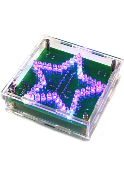 Xhhdqes Dıy Elektronik Kiti Lehimleme Paketi Renkli Beş Köşeli Yıldız LED Yanıp Sönen Kayan Işık Devre Kartı Kiti, Kabuk ile (Yurt Dışından)