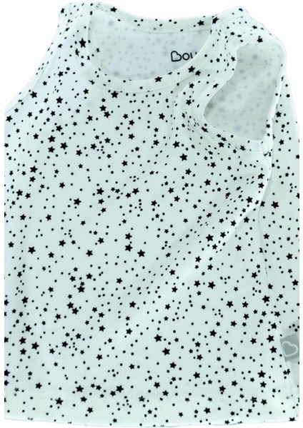 Bebek Çocuk Askılı Tişört Yıldız Tozu Beyaz fiyatları