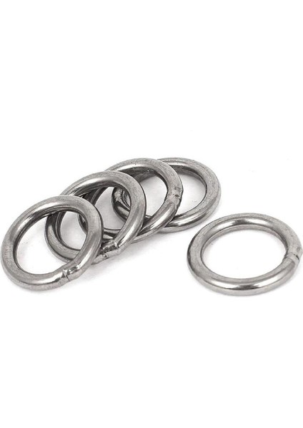 20MM x 3mm Paslanmaz Çelik Dokuma Çemberleme Kaynaklı O Ringler 5 Adet (Yurt Dışından)