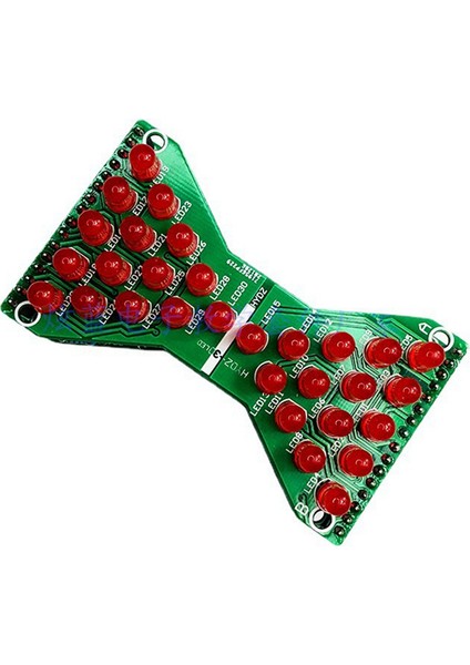 30 LED Elektronik Dıy Kiti Kum Saati Dıy Kiti Çift Katmanlı Kurulu Bileşenleri Lehimleme Uygulama Paketi Kırmızı LED Kırmızı Işık (Yurt Dışından)