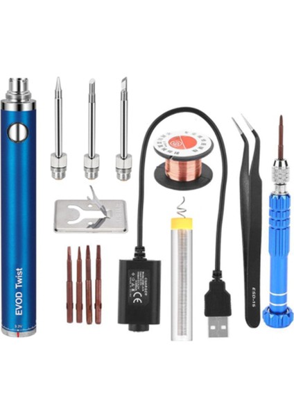 5V 15W Ed USB Şarjlı Havya-Mavi (Yurt Dışından)