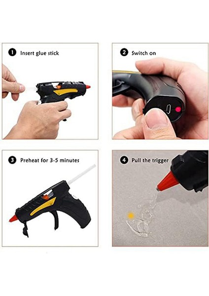 Kablosuz USB Şarj Edilebilir Sıcak Tutkal Tabancası, 10 Adet Tutkal Çubukları ile Sanat, Ev Onarımları Için Uygun (Yurt Dışından) indirimleri