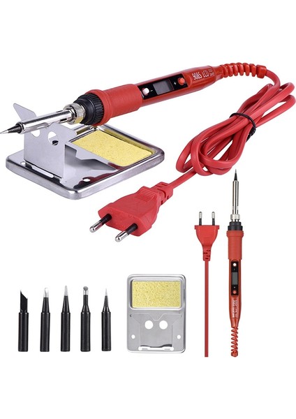 NANLIY-220V 80W LCD Sıcaklık Ayarlanabilir Havya, Yüksek Kaliteli Havya Ucu ve Kiti, Ab Tak (Yurt Dışından) fiyatları