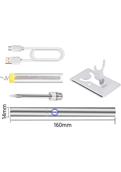 Şarj Edilebilir Havya Öğrenci Diy Lehimleme Taşınabilir Mini Havya USB Lityum Havya Sivri (Yurt Dışından)