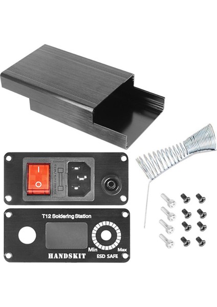 Handskıt T12 Havya Kasa Demir Alüminyum Alaşımlı Kasa Lehimleme Istasyonu Alüminyum Siyah Kabuk (Yurt Dışından)