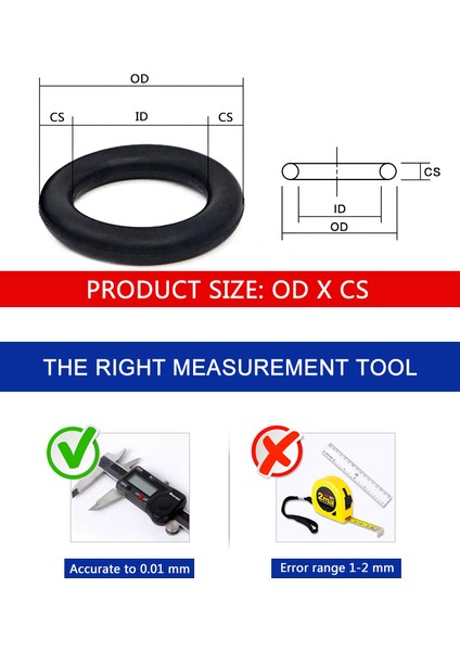 [allgood] Oring Nbr Nitril Kauçuk O Halkalar Kauçuk O Ring Conta Çeşitleri Kit Seti Kauçuk Kutu Yağ Direnci Aşınma Direnci Su Geçirmez O Ring Kauçuk Conta Contası (Yurt Dışından) fırsatları