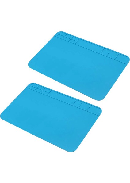 2x Yalıtım Silikon Lehimleme Tamir Mat Isıya Dayanıklı Çalışma Pedi Cep Telefonu Pcb Için Bga Havya Tamir Pedi (Yurt Dışından)