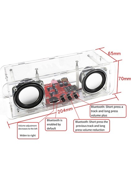 Dıy Bluetooth Hoparlör Kiti Elektronik Dıy Lehimleme Proje Uygulaması Lehim Montajı Dıy Elektronik Kit Bileşeni Kolay Kurulum (Yurt Dışından)