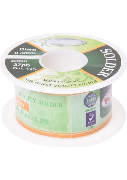 En Kaliteli Lehim 0,3 mm Çap, %1,2 Akı, 63SN/37PB, Tel Makarası (Yurt Dışından)