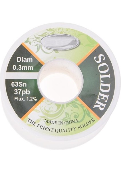 En Kaliteli Lehim 0,3 mm Çap, %1,2 Akı, 63SN/37PB, Tel Makarası (Yurt Dışından)