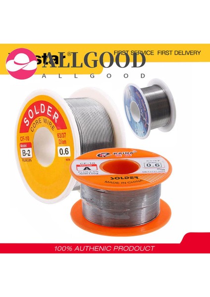 [allgood]0.6/0.8/1/1.2/1.5mm 50G 63/37 Akı 2.0% 45FT Kalay Kurşun Kalay Tel Eriyik Rosin Çekirdek Lehim Lehimleme Teli Rulo (Yurt Dışından)