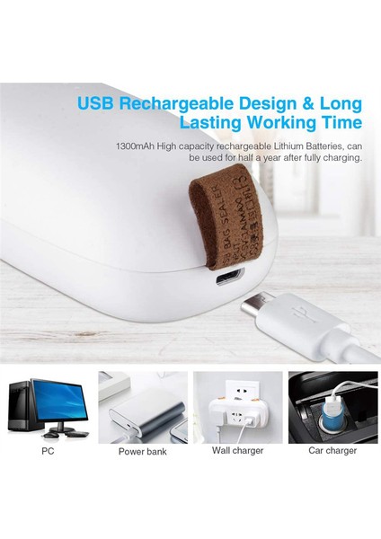Mini Folyo Mühürleyen USB Şarj Edilebilir Mini Folyo Mühürleyen Mühürleme Makinesi Taşınabilir Mini Mühürleme Makinesi (Yurt Dışından)
