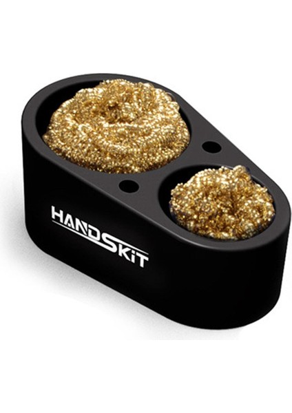 Handskıt 1 Takım Havya Kafa Silikon Cüruf Kutusu Kalay Giderici Temizleyici Topu Tel Teneke Cüruf Kutusu Siyah (Yurt Dışından)