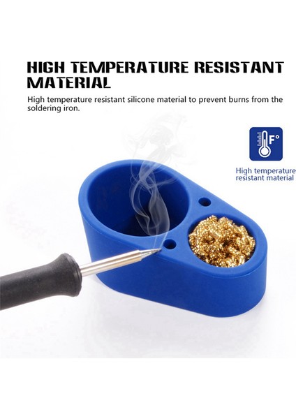 Handskıt 1 Takım Havya Kafa Silikon Cüruf Kutusu Kalay Giderici Temizleyici Topu Tel Teneke Cüruf Kutusu Siyah (Yurt Dışından) modelleri