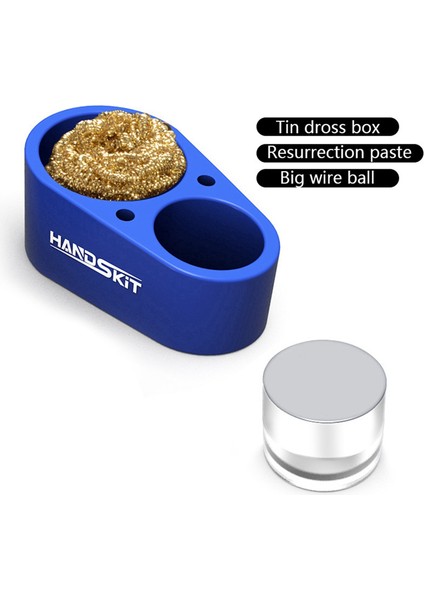 Handskıt 1 Takım Havya Kafa Silikon Cüruf Kutusu Kalay Giderici Temizleyici Topu Tel Teneke Cüruf Kutusu Siyah (Yurt Dışından) fırsatları