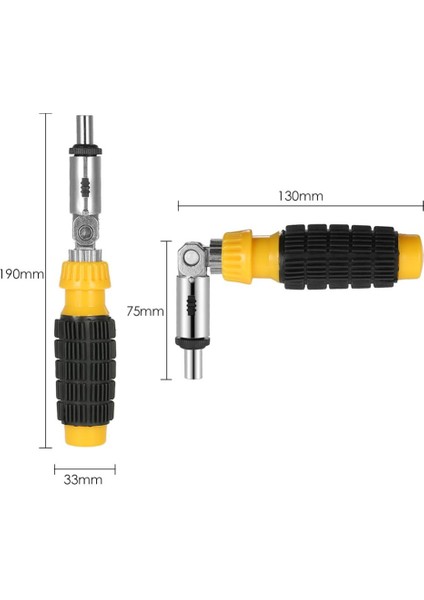 6.35MM 1/4 Inç Manyetik Cırcırlı Tornavida 5 Pozisyon Uçları Cırcır Aracı (Yurt Dışından)