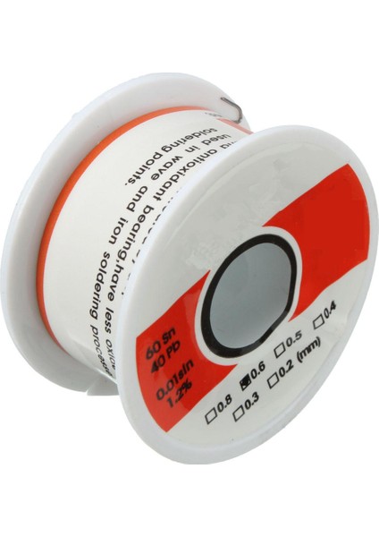 60SN 40PB 0.6mm Kalay Kurşun Rosin Çekirdek Lehim Lehimleme Teli Araçları 50G Akı: 1.2% (Yurt Dışından) indirimleri