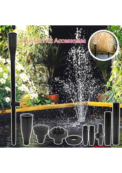 Çeşme Pompası Nozulları Seti Çok Fonksiyonlu Bahçe Çeşmesi Plastik Meme Kafası Adaptörleri ile Dalgıç Pompa Için Uzatma Tüpü (Yurt Dışından)
