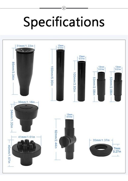 Çeşme Pompası Nozulları Seti Çok Fonksiyonlu Bahçe Çeşmesi Plastik Meme Kafası Adaptörleri ile Dalgıç Pompa Için Uzatma Tüpü (Yurt Dışından) indirimleri