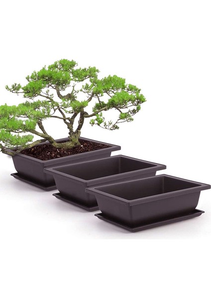 1pc Saksı Plastik Balkon Kare Saksılar Çiçek Bonsai Kase Kreş Havzası Jessica (Yurt Dışından)