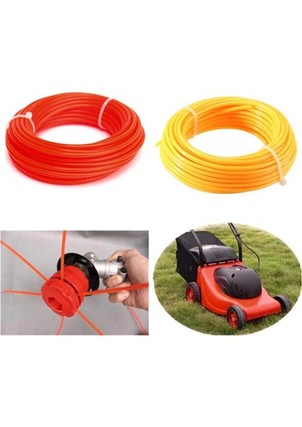 10 M x 2mm Strimmer Hattı Çalı Tırpan Çim Düzeltici Naylon Kordon Tel Yuvarlak Dize Podazz (Yurt Dışından)
