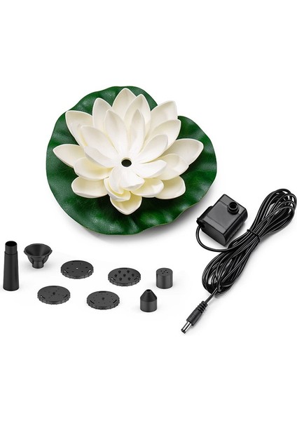 Mini Yüzen Lotus Güneş Enerjili Su Pompası Kiti, Güneş Enerjili Su Çeşmesi Pompası 6 Nozullu Açık Kuş Banyosu Bahçe Dekor (Yurt Dışından) modelleri