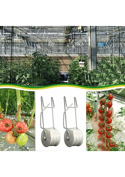 Domates Kafes Makaralı Kanca Dayanıklı Kolay Kurulum Sera Bitkisi Domates Destek Kancası (Yurt Dışından)