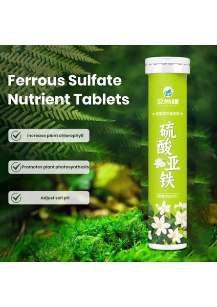 Bitki Besin Besin Tableti 22 Adet Demir Sülfat Gübre ile Bitki Büyümesini Artırır Çiçekler Sebzeler Meyveler Için Ideal Güneydoğu Yeşillikleri Için Yavaş Salınımlı Besin (Yurt Dışından)