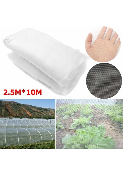 2.5X10 Metre 8X32FT Sebze Netleştirme Örgü Sivrisinek Anti-Kuş Ağı Sera Bahçe Mahsul Sebze Koruma Ince File Kumaş (Yurt Dışından)