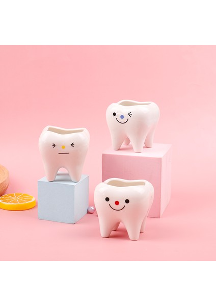 Adet Bonsai Seramik Saksı Dıy Küçük Ekici Etli Bitkiler Diş Şekli Pot Jing (Yurt Dışından) modelleri