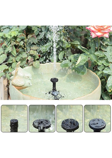 1pc 6 Sprey Başlıkları Güneş Enerjili Su Çeşmesi Su Pompası Seti Açık Kuş Banyosu, Gölet, Havuz, Bahçe, Balık Tankı (Güneş Paneli: 11X11CM) (Yurt Dışından) indirimleri