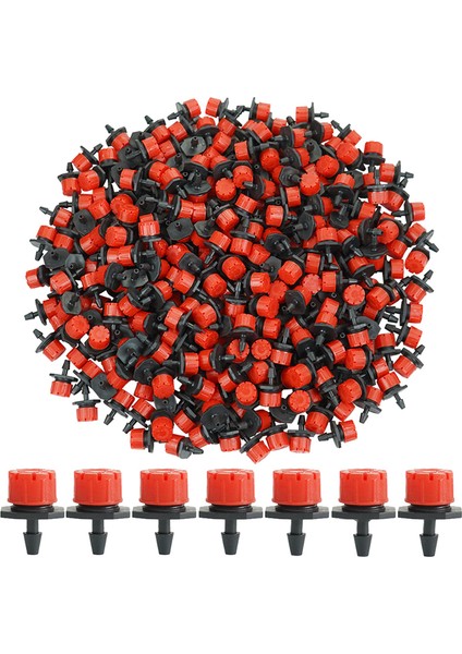50 Adet 1/4 ''diken Kırmızı Ayarlanabilir Nozullar Bahçe Sulama Sulama Yağmurlama Verici Mikro Damla Balkon Yard Sera Sprey Jing (Yurt Dışından)